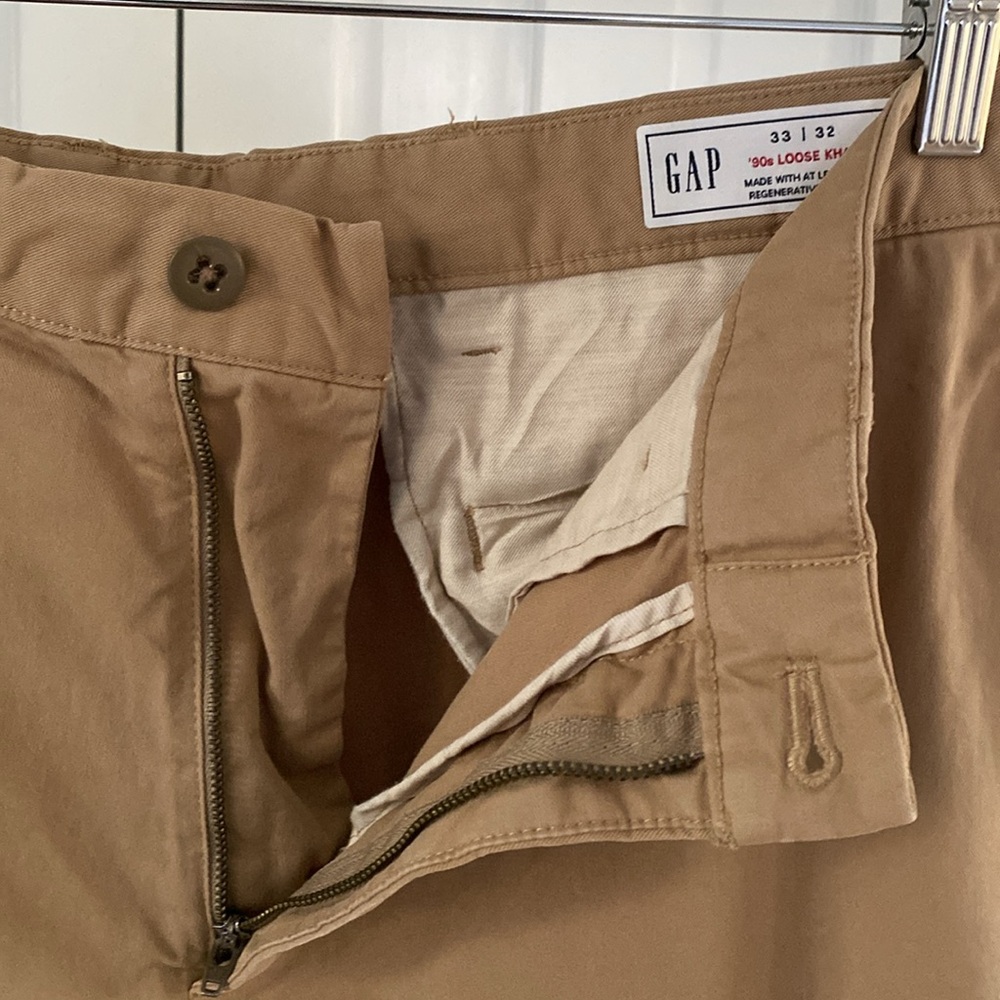 GAP / Men’s 90’s Loose Khaki / Khaki / 33x32 - Picture 3 of 12